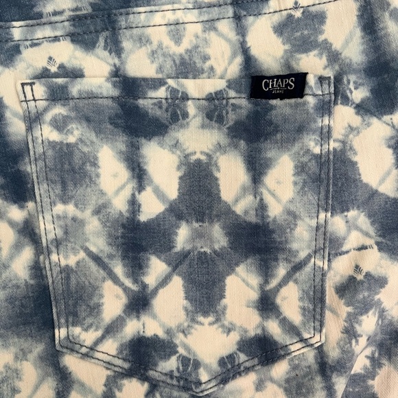 Chaps Blue & White Shibori Skinny Jeans - 16/33 - Picture 4 of 8